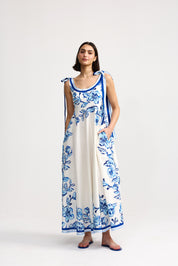 ELODIE DRESS ANTIQUE PEONY