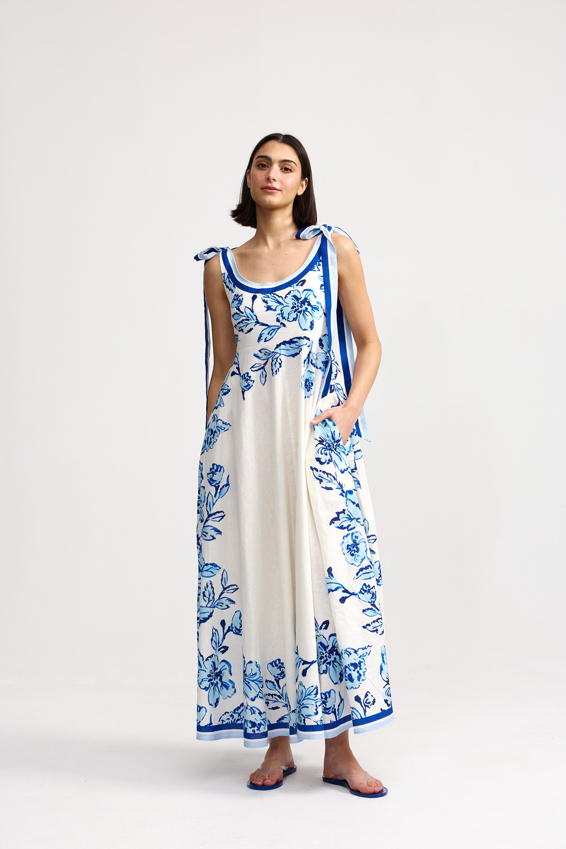 ELODIE DRESS ANTIQUE PEONY