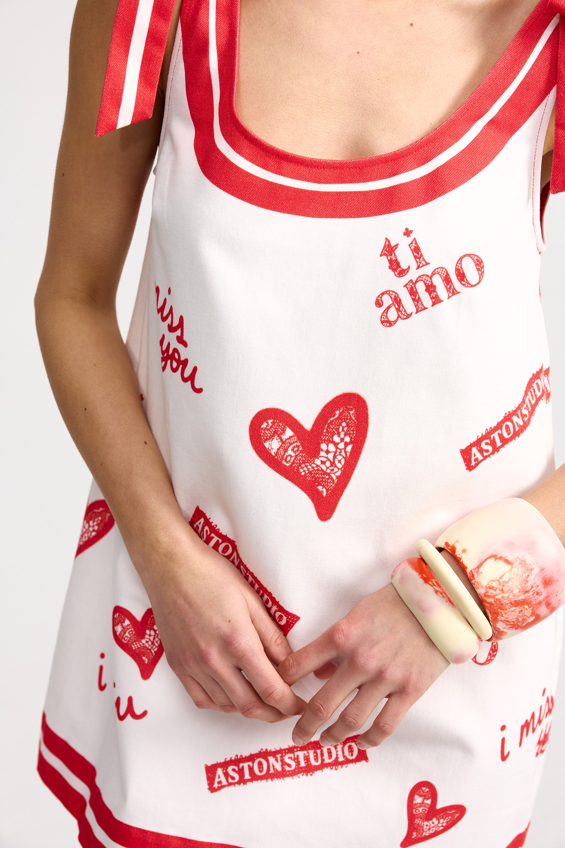 QUINN DENIM DRESS IN RUBY ANTIQUE