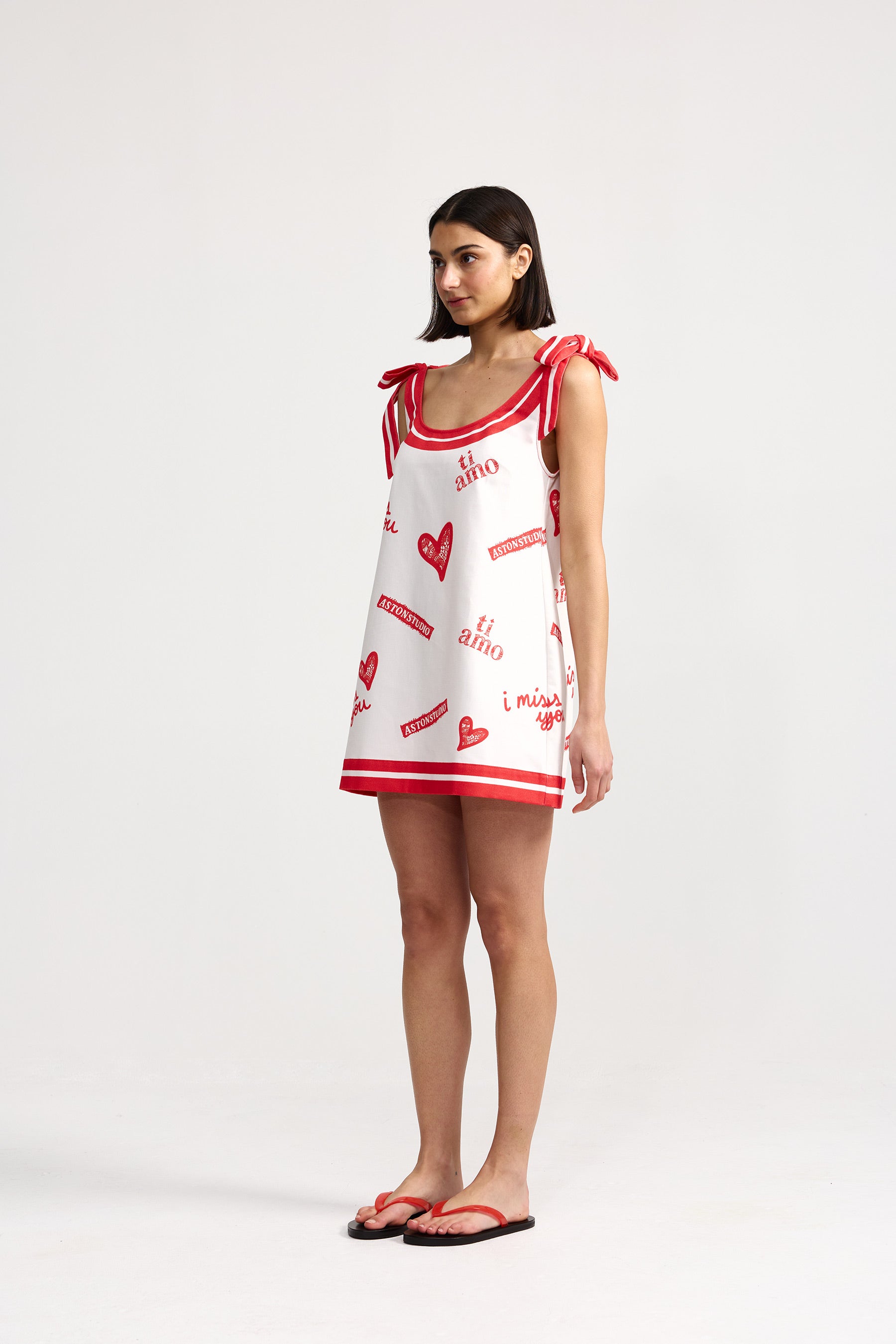 QUINN DENIM DRESS IN RUBY ANTIQUE