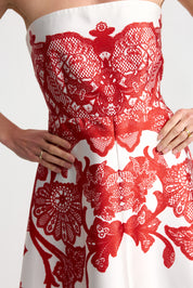 AUDREY GOWN IN RUBY ANTIQUE