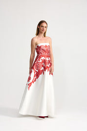 AUDREY GOWN IN RUBY ANTIQUE