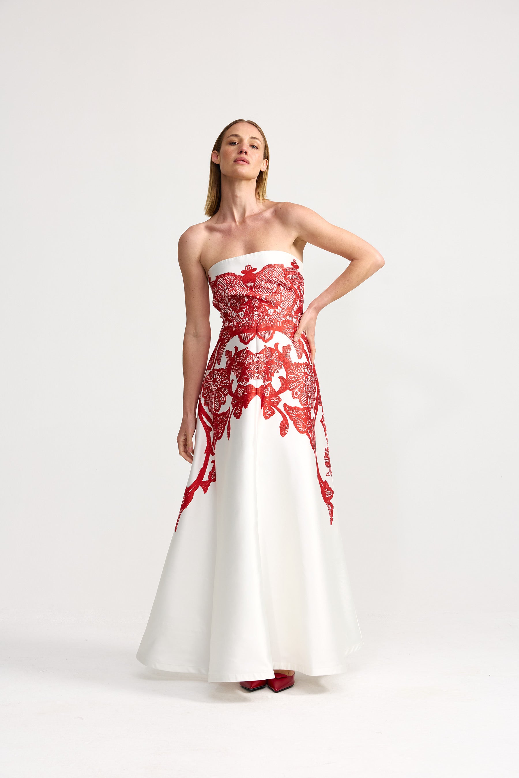 AUDREY GOWN IN RUBY ANTIQUE