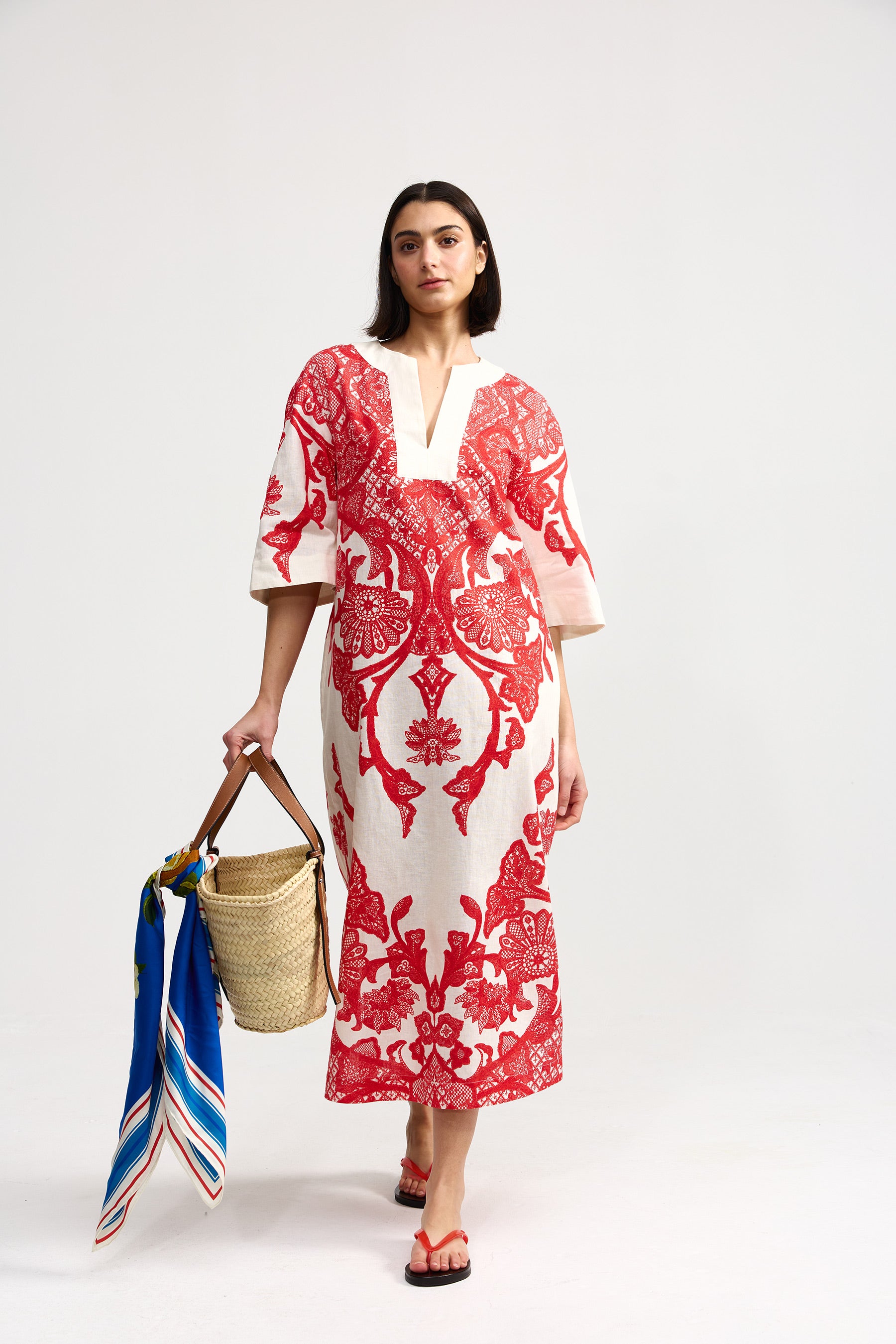 BRIDGET DRESS IN RUBY ANTIQUE