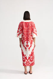 BRIDGET DRESS IN RUBY ANTIQUE