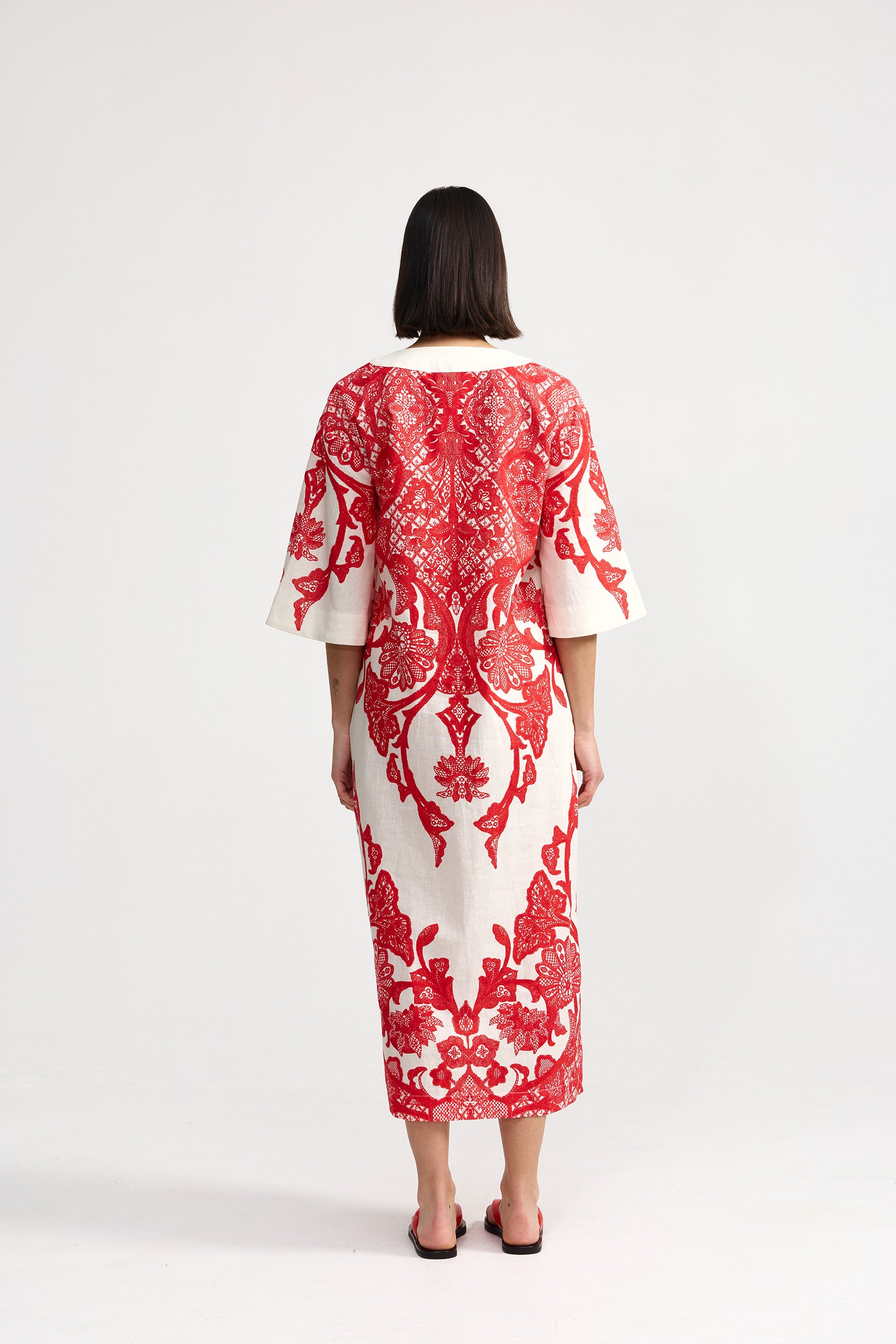 BRIDGET DRESS IN RUBY ANTIQUE