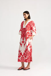 BRIDGET DRESS IN RUBY ANTIQUE