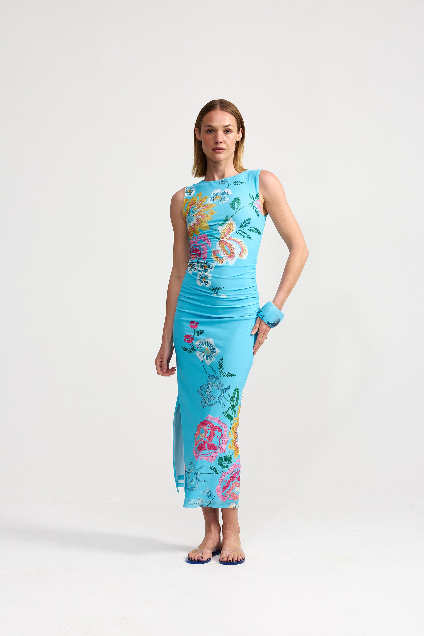 ARIEL MESH DRESS CARIBBEAN BOUQUET – Aston Studio ARIEL MESH DRESS CARIBBEAN BOUQUET – Aston Studio