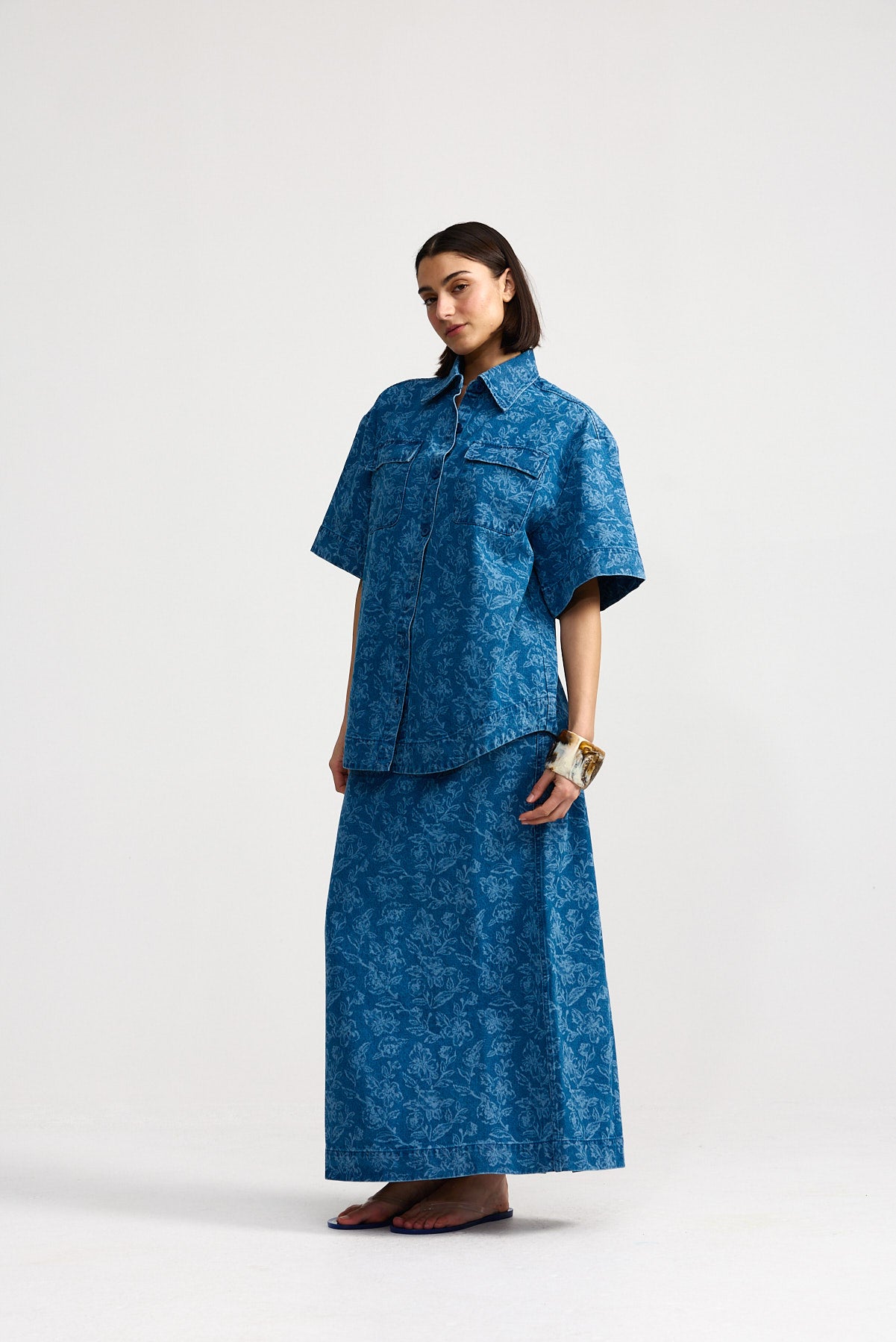 REMY SHIRT DENIM PEONY