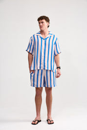SCOTTIE SHIRT RUBY CERULEAN STRIPE