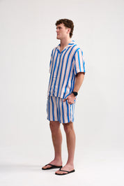 SCOTTIE SHIRT RUBY CERULEAN STRIPE