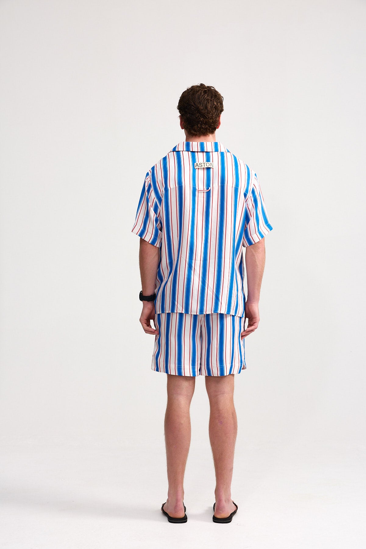 SCOTTIE SHIRT RUBY CERULEAN STRIPE