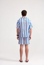 SCOTTIE SHIRT RUBY CERULEAN STRIPE