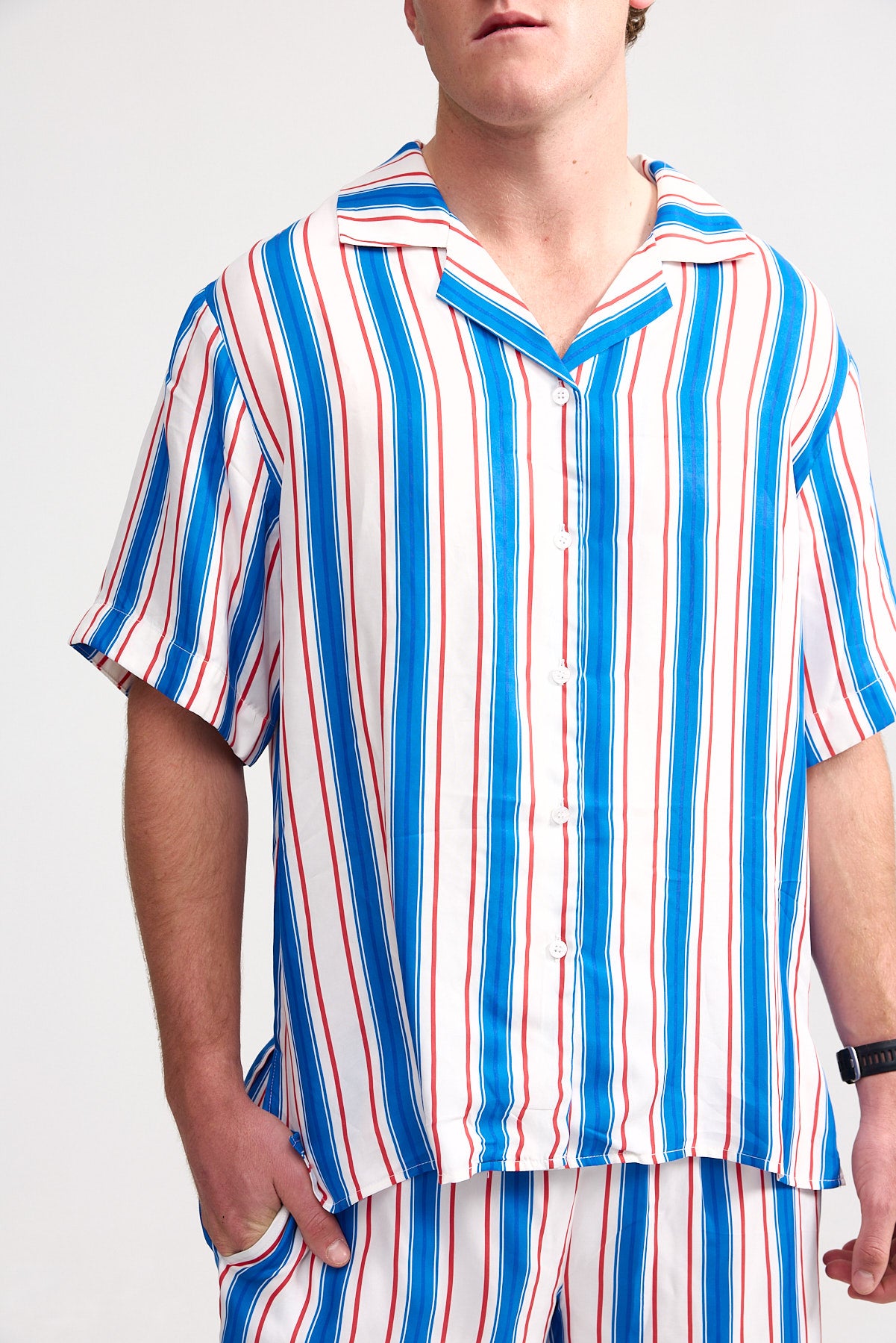 SCOTTIE SHIRT RUBY CERULEAN STRIPE