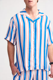 SCOTTIE SHIRT RUBY CERULEAN STRIPE