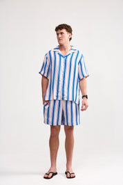 SCOTTIE SHORT RUBY CERULEAN STRIPE