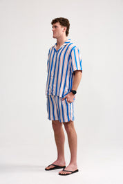 SCOTTIE SHORT RUBY CERULEAN STRIPE