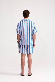 SCOTTIE SHORT RUBY CERULEAN STRIPE
