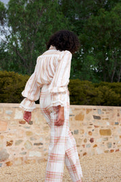 HARPER PANT IN PEONY/ANTIQUE PLAID