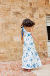 MILA DRESS IN CERULEAN PEONY
