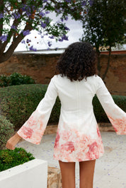 MAGGIE DRESS IN PEONY/ANTIQUE