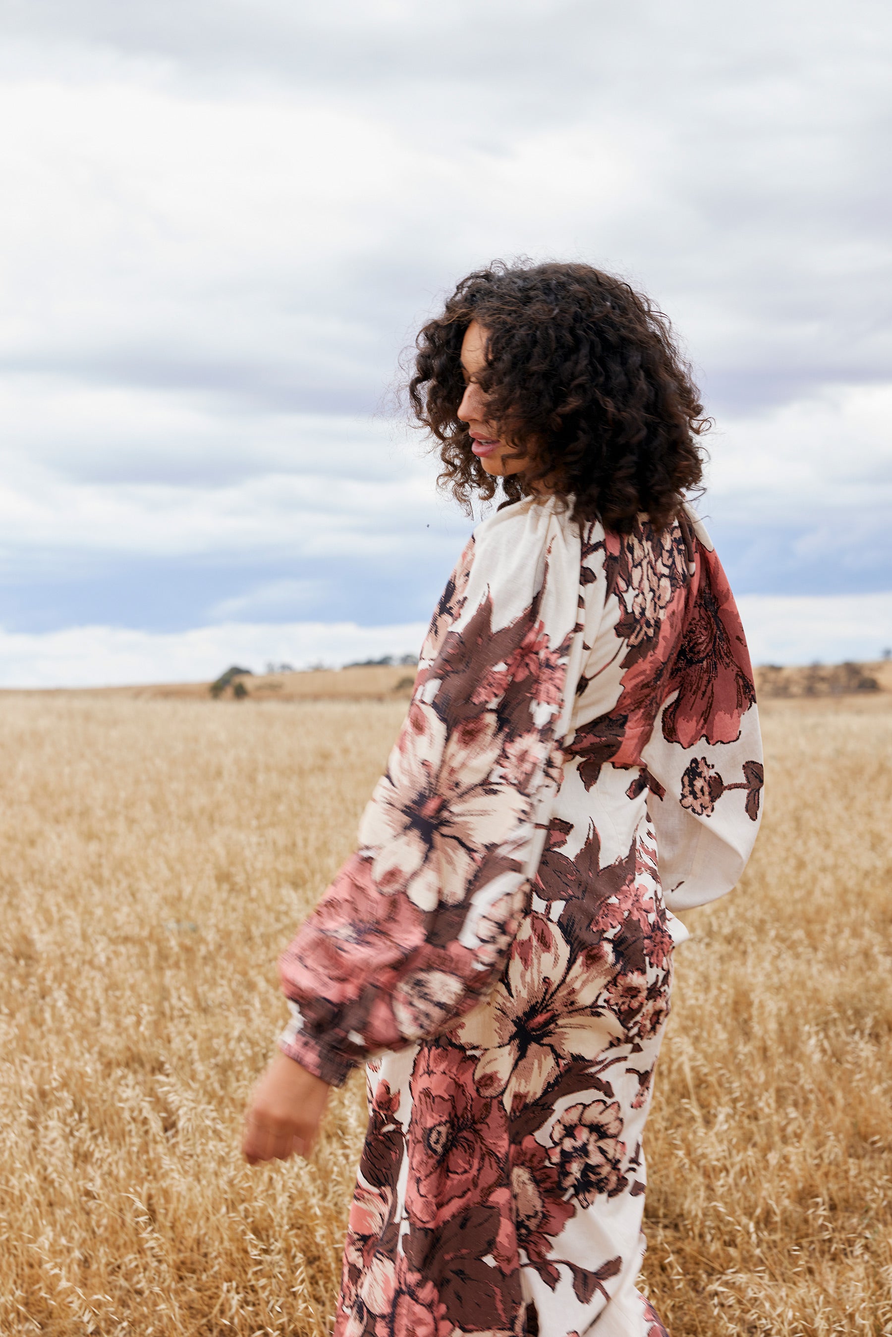 VINCE DRESS IN VINTAGE ROSE