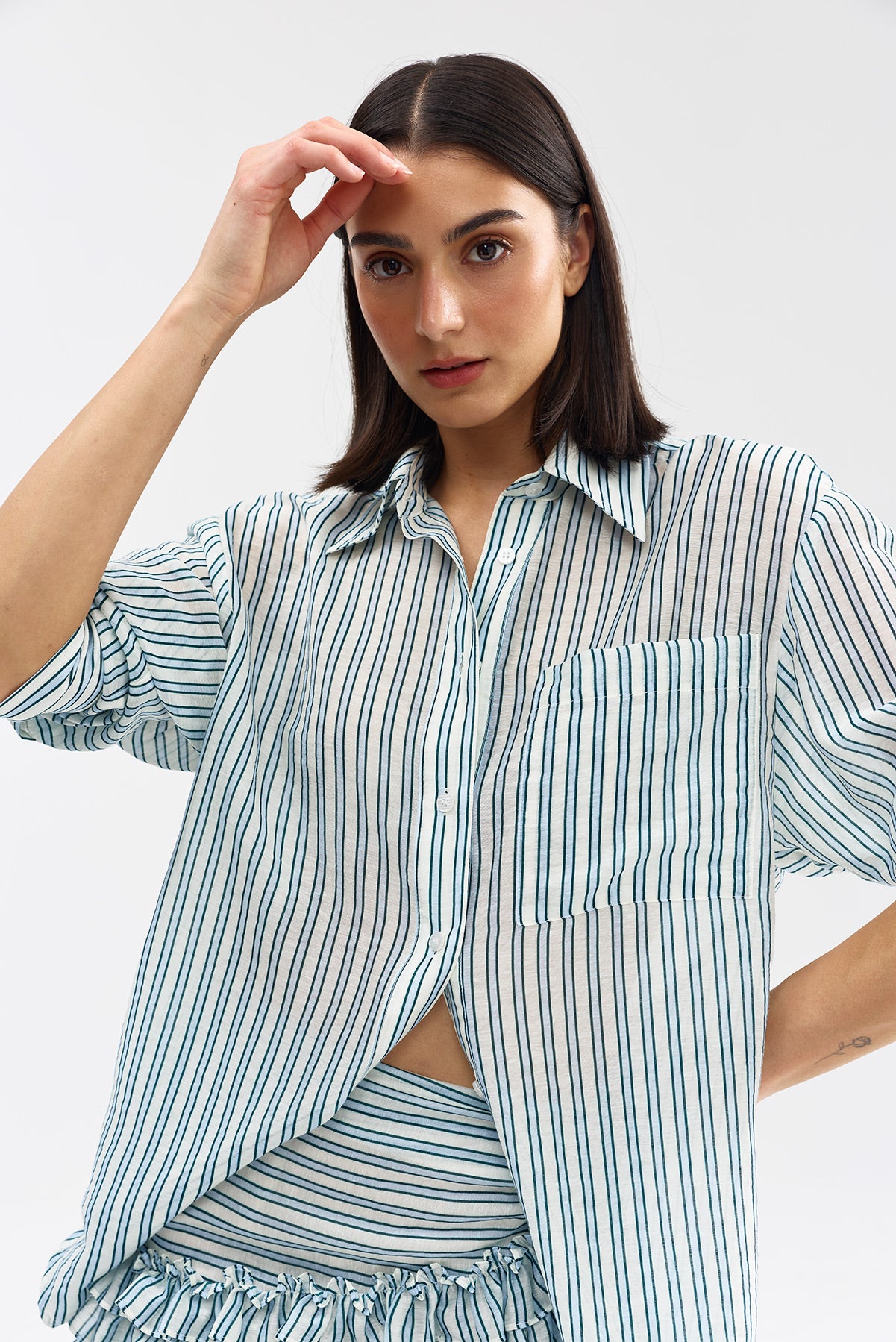 BUDDY SHIRT POWDER ANTIQUE STRIPE