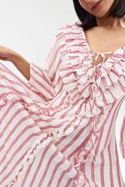 LONG-SLEEVE BIANCA DRESS POPPY ANTIQUE STRIPE