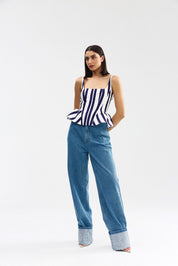 MONTY TOP ROYAL STRIPE