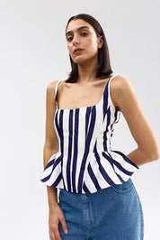 MONTY TOP ROYAL STRIPE