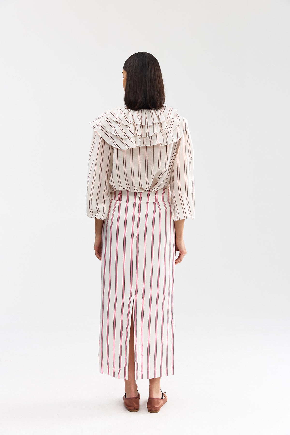 ELLERY BLOUSE ANTIQUE BARK STRIPE