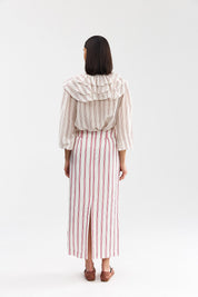 ELLERY BLOUSE ANTIQUE BARK STRIPE