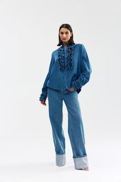 LUNA BLOUSE DENIM
