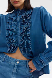 LUNA BLOUSE DENIM