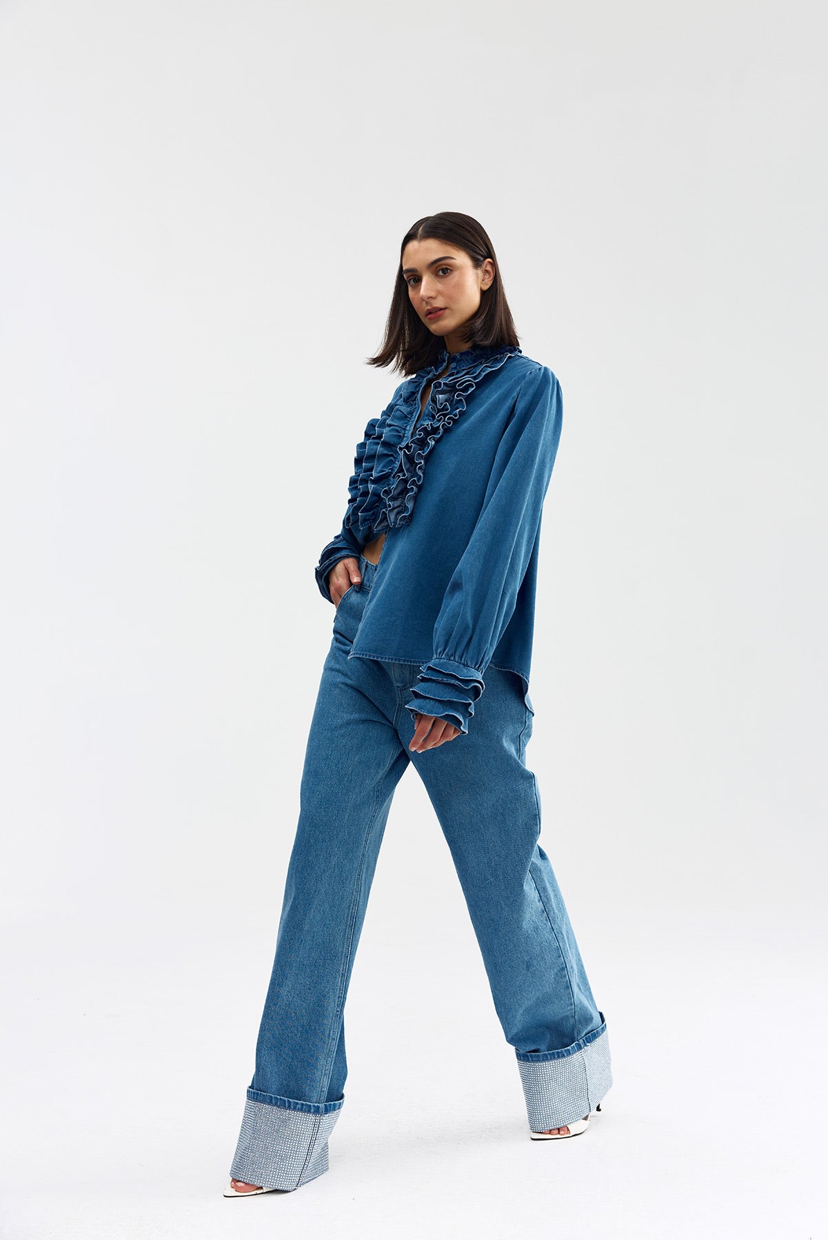 LUNA BLOUSE DENIM