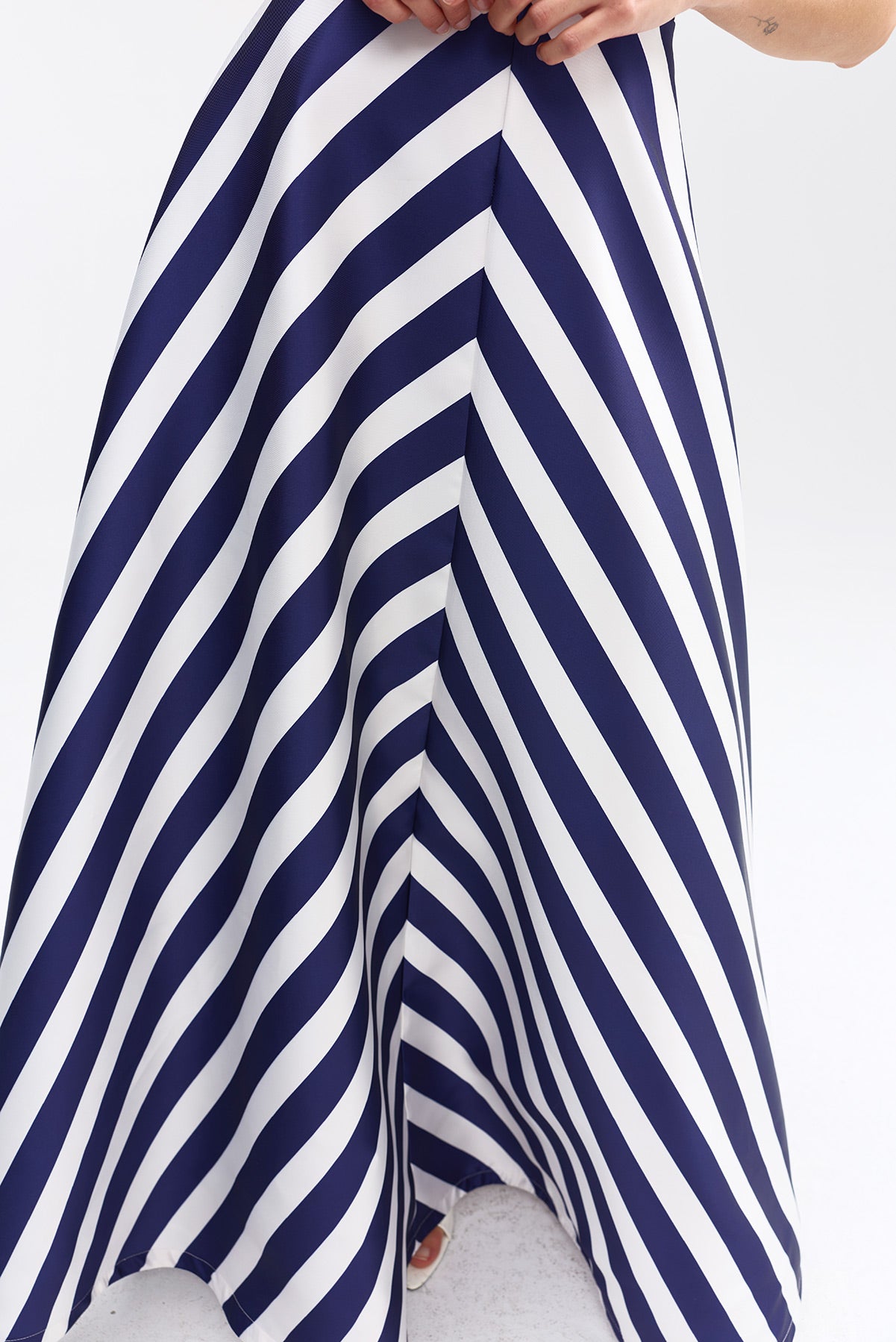 AUDREY GOWN ROYAL STRIPE