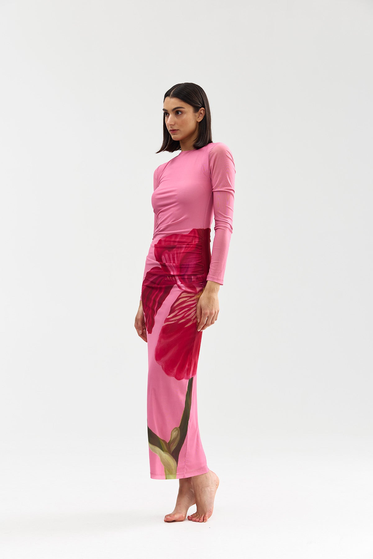 EZLI MESH DRESS DUSTY IRIS