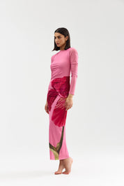 EZLI MESH DRESS DUSTY IRIS