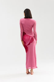 EZLI MESH DRESS DUSTY IRIS