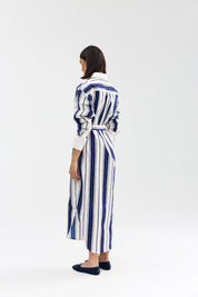 BUDDY SHIRT DRESS ROYAL STRIPE