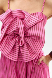 CALLA TOP POPPY BARK STRIPE