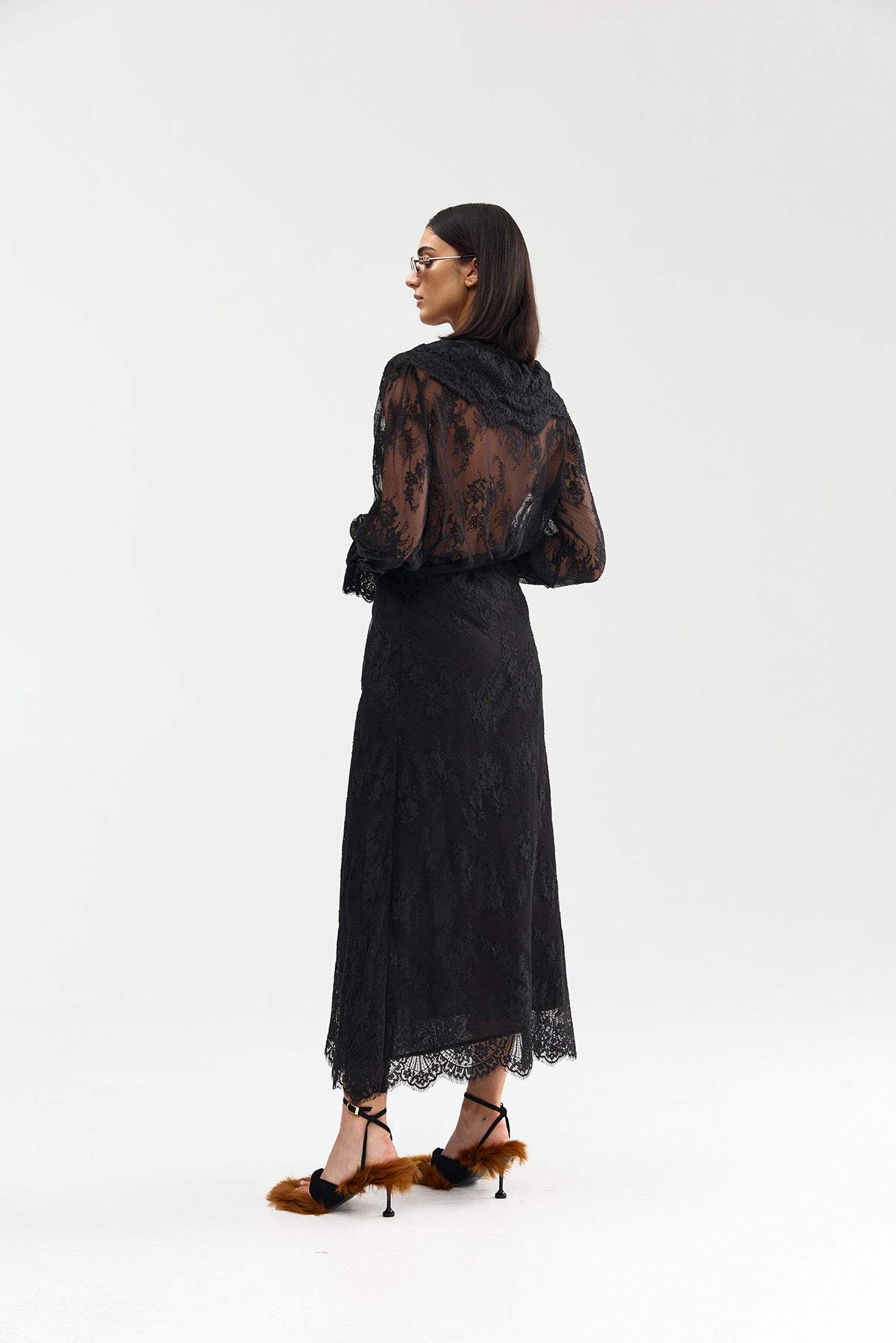 CLEO SKIRT NERO LACE