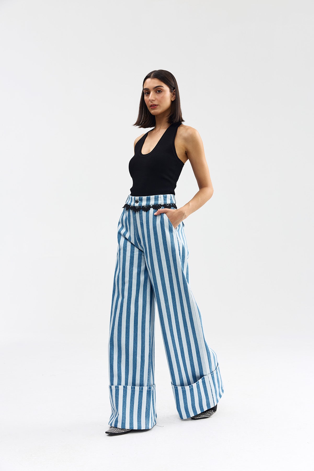 DARCEY JEAN POWDER DENIM STRIPE