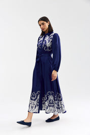 LONG-SLEEVE MARLEY DRESS ROYAL LACE