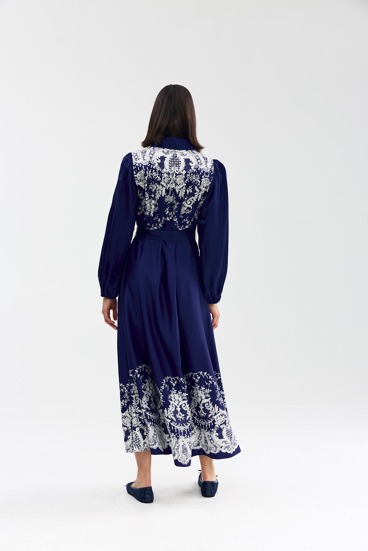 LONG-SLEEVE MARLEY DRESS ROYAL LACE