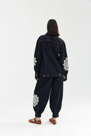 BOWIE JACKET INDIGO DENIM LACE