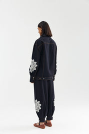BOWIE JEAN INDIGO DENIM LACE