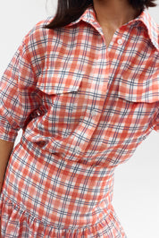 ROMANE SHIRT PAPAYA PLAID