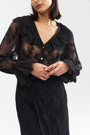 CLEO BLOUSE NERO LACE