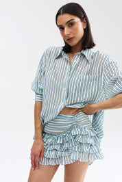 NOAH SKIRT POWDER ANTIQUE STRIPE